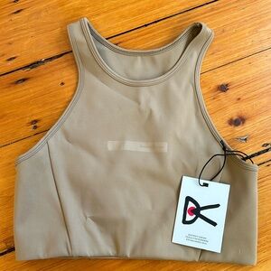 DISTRICT VISION Tan Shala Yoga Sport Top, size small and brand new!